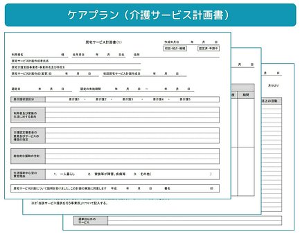 標準ケアサービス計画 施設版 施設サービス計画とは 第1表～第7表の様式例、施設ケアマネ業務