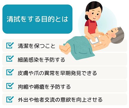 清拭 せいしき とは 正しい手順 困った際に使えるサービスなど 介護のほんね