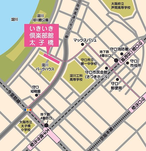 いきいきグループホーム太子橋 地図