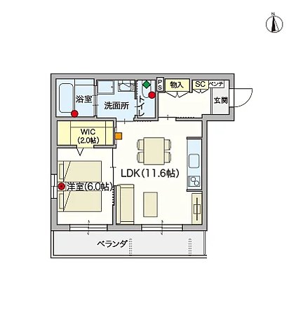 ヘーベルVillage東高島平 Eタイプ203号室