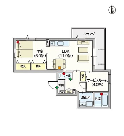 ヘーベルVillage豪徳寺～Kei Village～ Dタイプ203号室