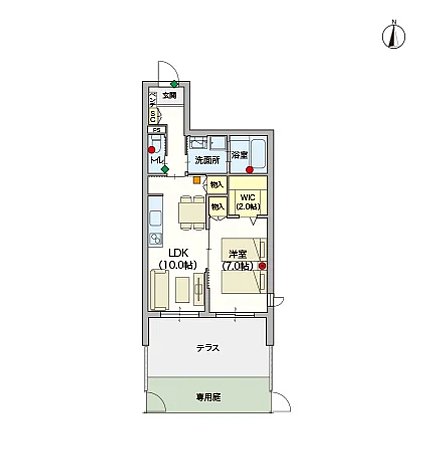 ヘーベルVillage武蔵新城～リープ・グランツ～ Aタイプ101号室