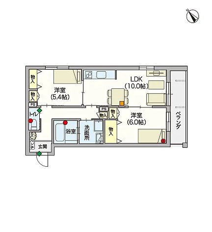 ヘーベルVillage横須賀中央Ⅱ～アベニール～ Aタイプ201号室 特徴画像